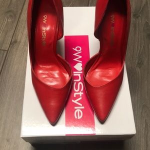 Nine West red pumps